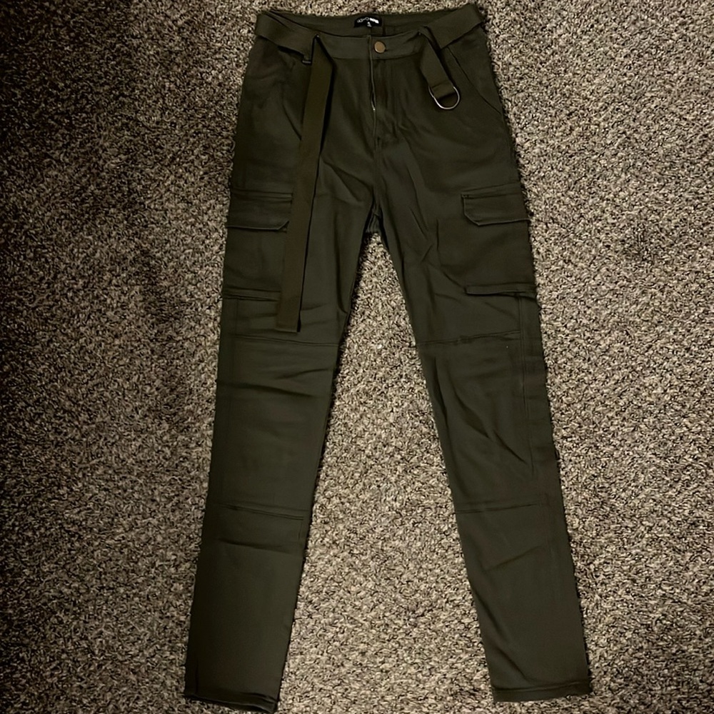 Camo colored green pants